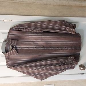 Men's 2XLT striped dress shirt